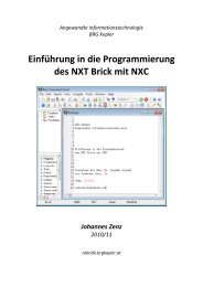 Einführung in die Programmierung des NXT Brick ... - AM BRG Kepler