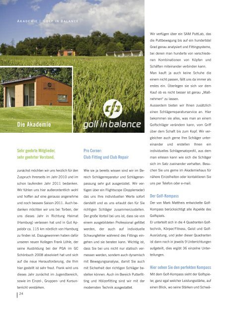 Golf-Club Heilbronn-Hohenlohe e.V. Club-Magazin