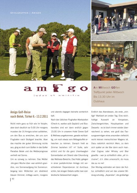 Golf-Club Heilbronn-Hohenlohe e.V. Club-Magazin