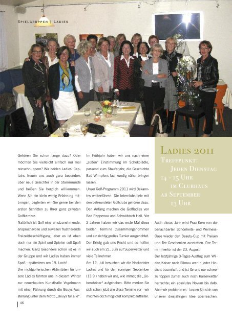 Golf-Club Heilbronn-Hohenlohe e.V. Club-Magazin