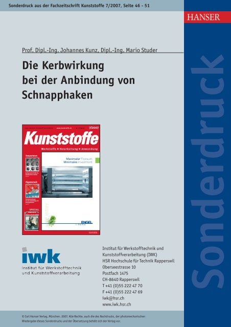 0708 Kerbwirkung Schnapphaken - IWK - HSR