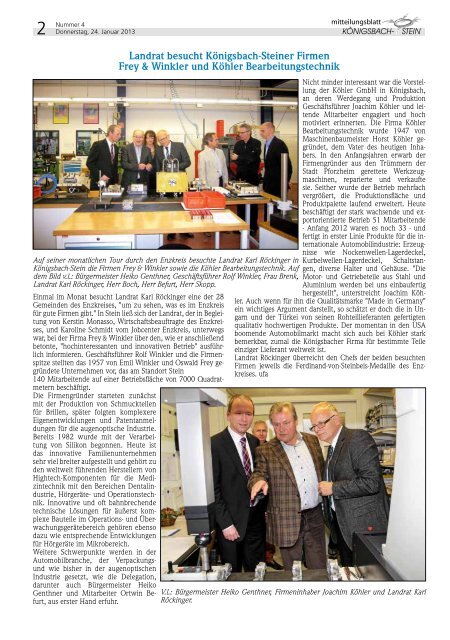 Amtsblatt Ausgabe 04/2013 - Gemeinde Königsbach-Stein