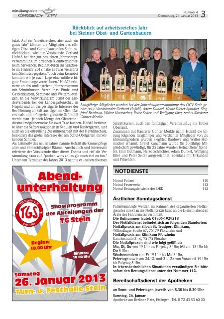 Amtsblatt Ausgabe 04/2013 - Gemeinde Königsbach-Stein