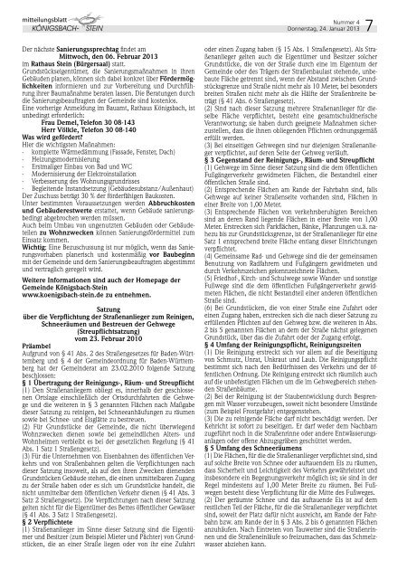 Amtsblatt Ausgabe 04/2013 - Gemeinde Königsbach-Stein