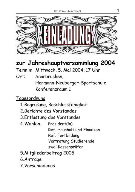 Rundschreiben Frühjahr 2004 - DSLV Deutscher ...