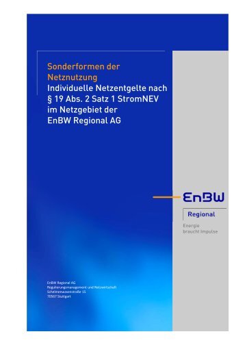 Die genehmigten individuellen Netzentgelte ... - enbw-regional.de