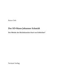 Der SD-Mann Johannes Schmidt - Tectum Verlag