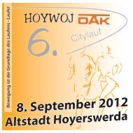 8. September 2012 - HOYWOJ-Citylauf - Sportclub Hoyerswerda eV