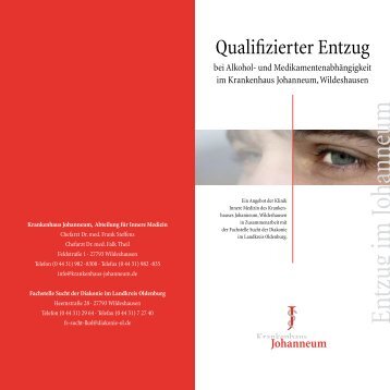 Flyer Qualifizierter Entzug - Krankenhaus Johanneum