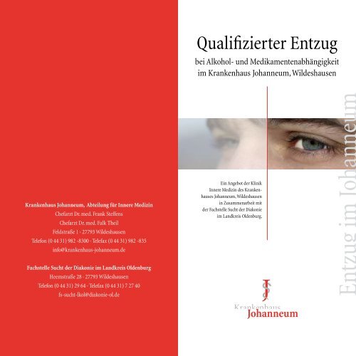 Flyer Qualifizierter Entzug - Krankenhaus Johanneum