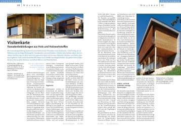 Visitenkarte Fassadenbekleidungen aus holz und ... - Bauverlag