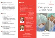 Orthopädie und Unfallchirurgie - Krankenhaus Johanneum