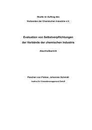 Evaluation von Selbstverpflichtungen der Verbände der chemischen ...