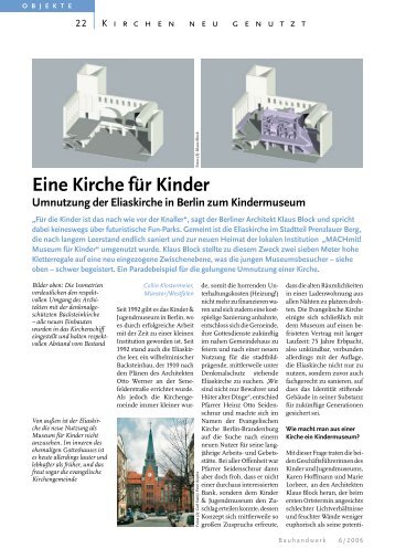 eine kirche für kinder - Bauverlag