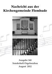 Sonderheft Orgelneubau - Kirchengemeinde Flemhude