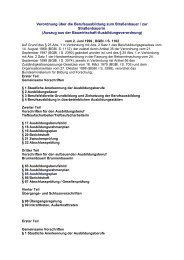 Ausbildungsrahmenplan für die Berufsausbildung zum Friseur / zur