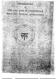 Proceedings - International Military Testing Association