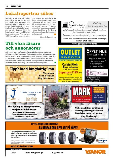 26/5 - 8/6 2010 100% Lokaltidning nr. 10 - Allt om Osby