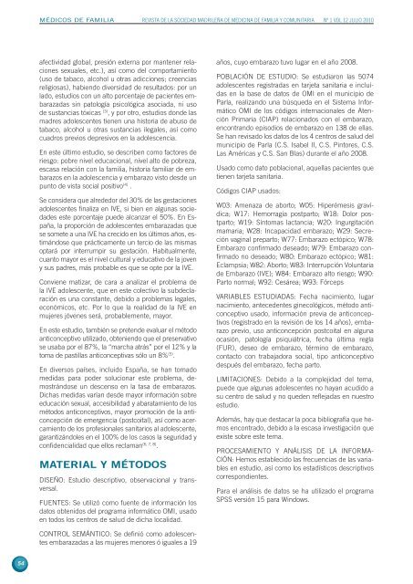 Vol 12 nº 1 julio 2010 - SoMaMFyC