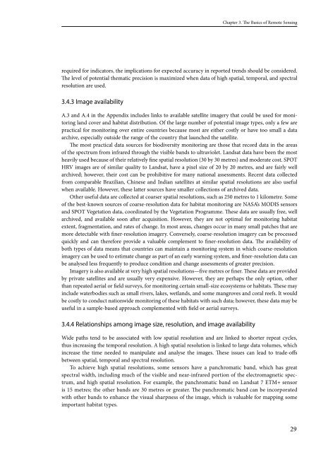 SourCeBook oN remoTe SeNSiNg aND BioDiverSiTy iNDiCaTorS