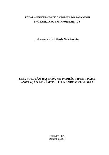 Alexsandro de Olinda Nascimento UMA SOLUÇÃO BASEADA NO ...