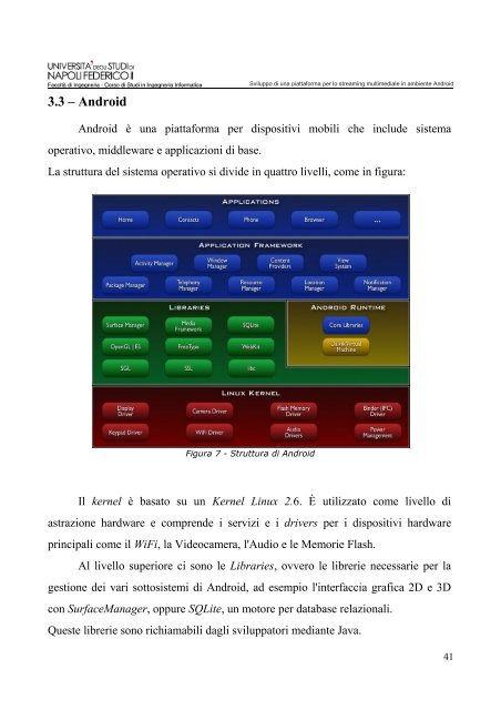 Sviluppo di una piattaforma per lo streaming multimediale - MobiLab ...