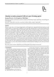 Alumina ceramics prepared with new pore-forming agents