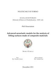 Advanced aeroelastic models for the analysis of lifting surfaces ...