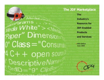 The JDF Marketplace - CIP4