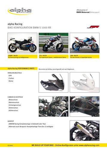 Infoblatt Bike Konfigurator (PDF) - alpha Racing