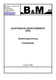 ELEKTRISCHE VIEHPUTZBÜRSTE VPB1 - B+M Haus- und ...