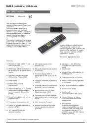 DVB-S receiver for mobile use - FTA DVB-S receiver; UFS ... - Kathrein