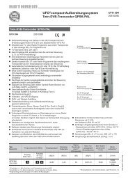 9363222, UFOcompact-Aufbereitungssystem Twin-DVB ... - Kathrein