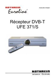 9362724a, Instruction d'emploi Recepteur DVB-T UFE ... - Kathrein