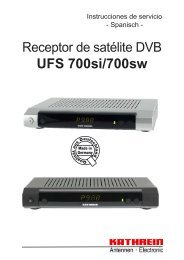 9363214c, Instrucciones de servicio Receptor de satelite ... - Kathrein