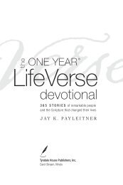 The One Year Life Verse Devotional - Tyndale House Publishers