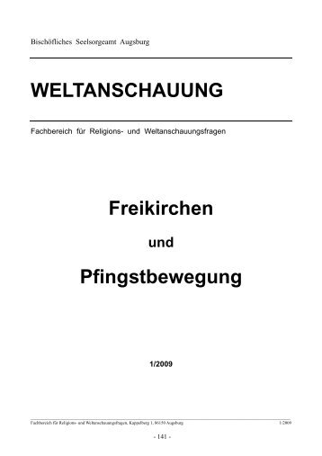 Freikirchen und Pfingstbewegung - Bistum Augsburg