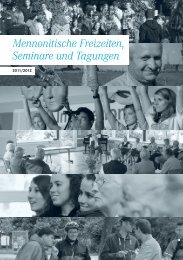 Mennonitische Freizeiten, Seminare und Tagungen - Verband ...