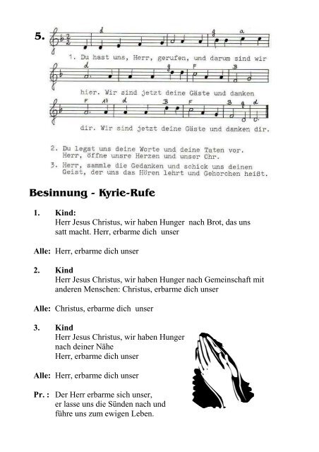 5. Besinnung - Kyrie-Rufe
