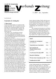 Gemeinde als Arbeitgeber 3 | 2009 | Juni – September - Verband ...