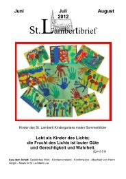 St.Lambertibrief - St. Lamberti Hildesheim