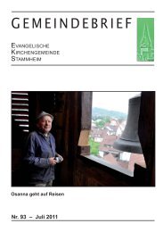 U-Gemeindebrief 93.indd - Evangelische Kirchengemeinde Calw ...