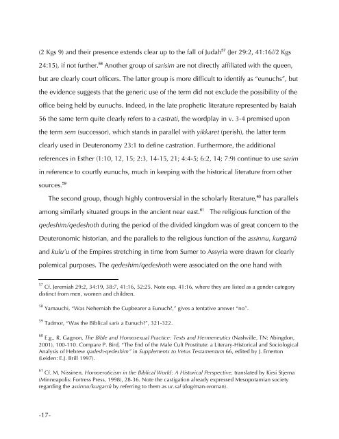 -1- Eunuchs and the Postgender Jesus: Matthew 19:12 and ...