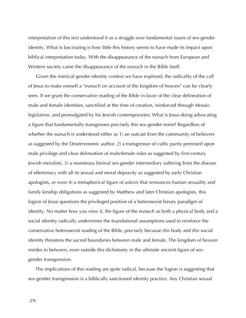 -1- Eunuchs and the Postgender Jesus: Matthew 19:12 and ...