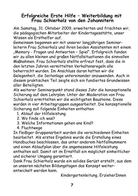 KINDERGARTEN- ZEITUNG Dezember 2009 - Domgemeinde Verden