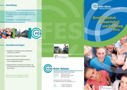 Flyer - Fritz-Erler Schule Tuttlingen