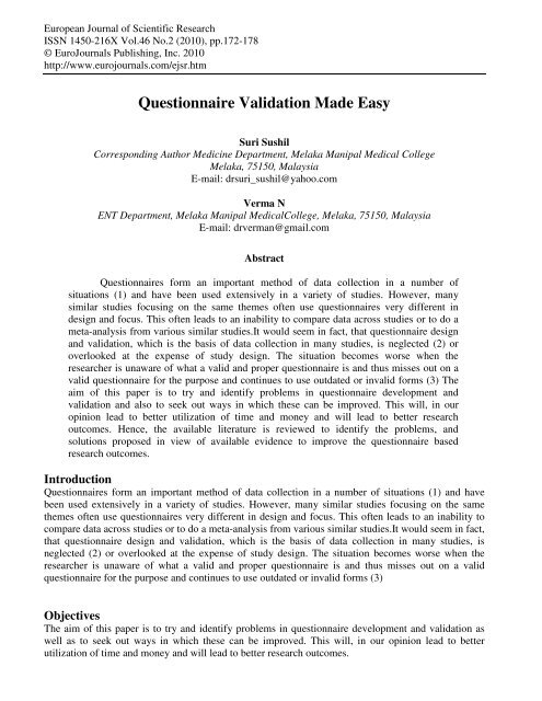 how to validate a research instrument