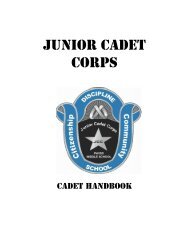 Junior Cadet Corps Handbook - Fort Worth ISD