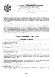 Catalogue Entomology (July 2012) - Strack Books