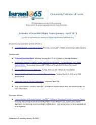 Israel@65 Community Calendar - The Jewish Federation of Palm ...
